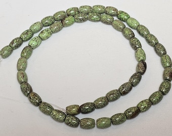 27.8-gram rare GASPEITE beads about 16-inch strand NATURAL colored stone from Australia
