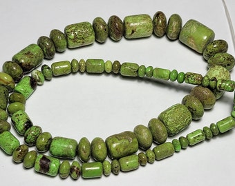 41-gram rare GASPEITE beads about 16-inch strand NATURAL colored stone from Australia