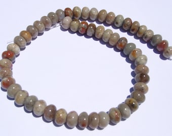 Strand of Coprolite beads about 12x8mm Fossil DINOSAUR POOP Jurassic 81 grams