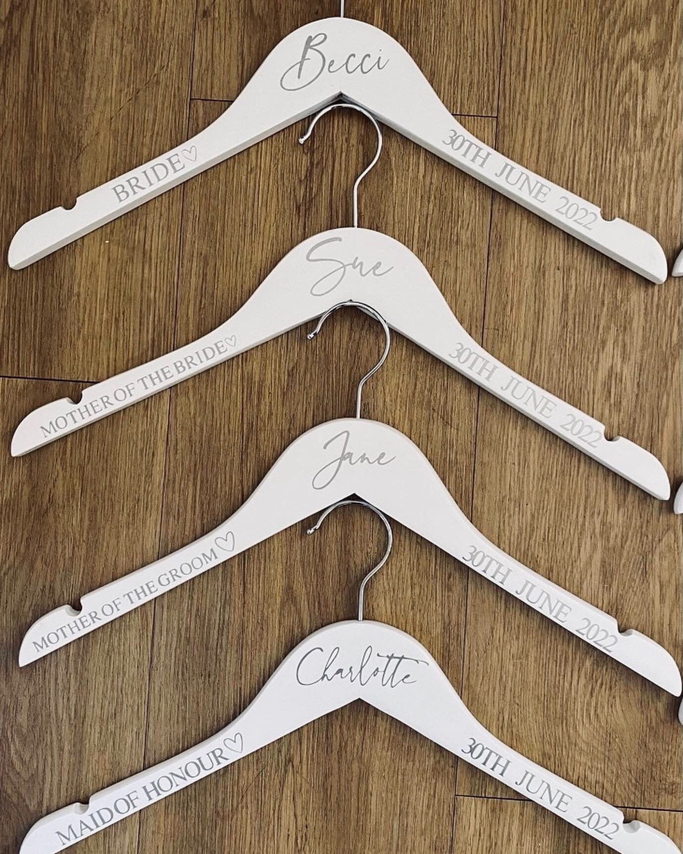 Personalised vinyl hanger stickers bridal party Etsy
