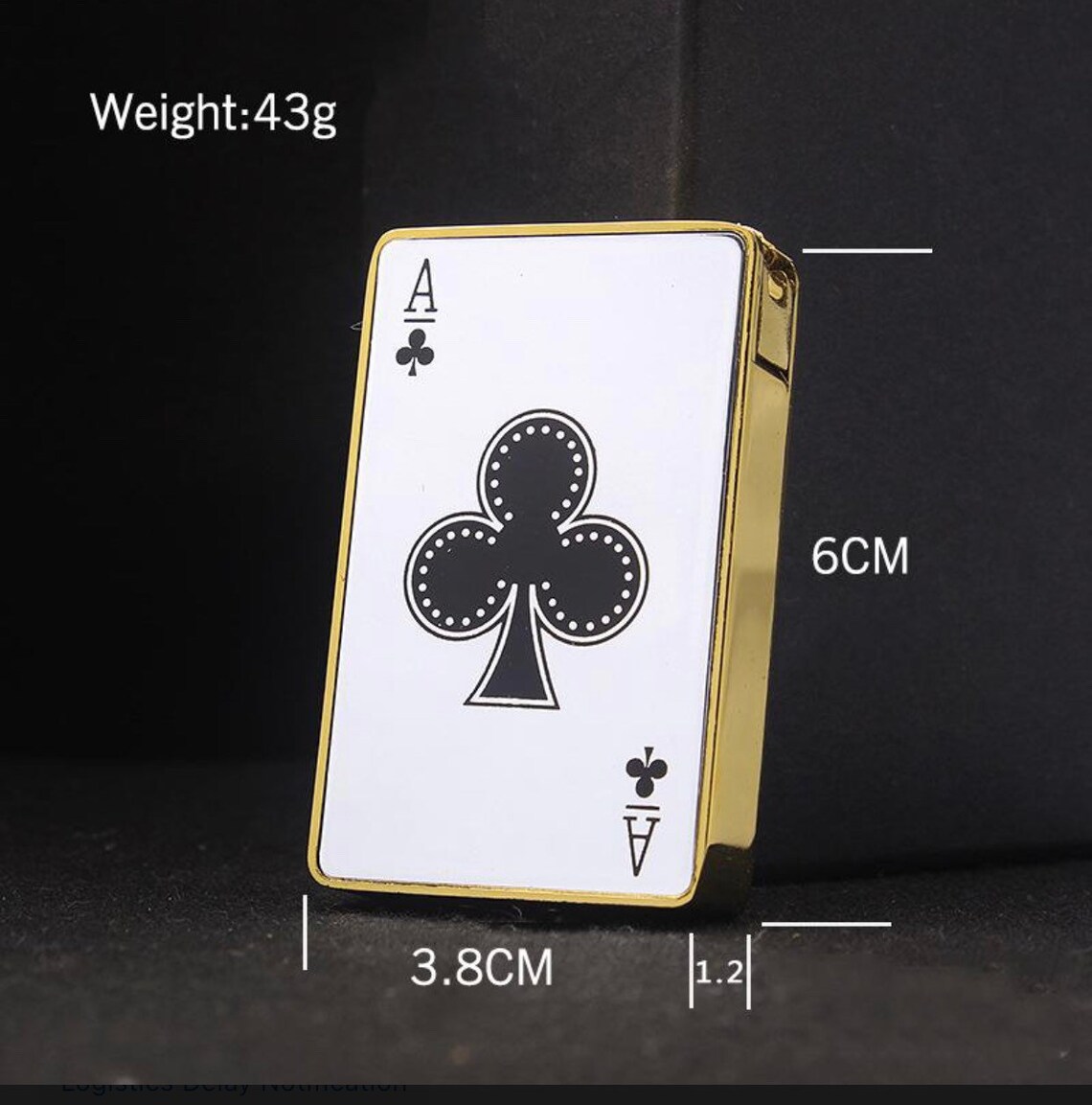 Gold refillable butane playing card lighter Etsy