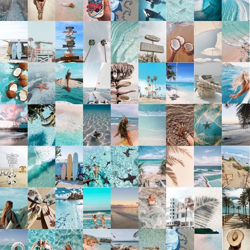 Summer Beach Aesthetic Wall Collage Kit Beach Themed Decor - Etsy