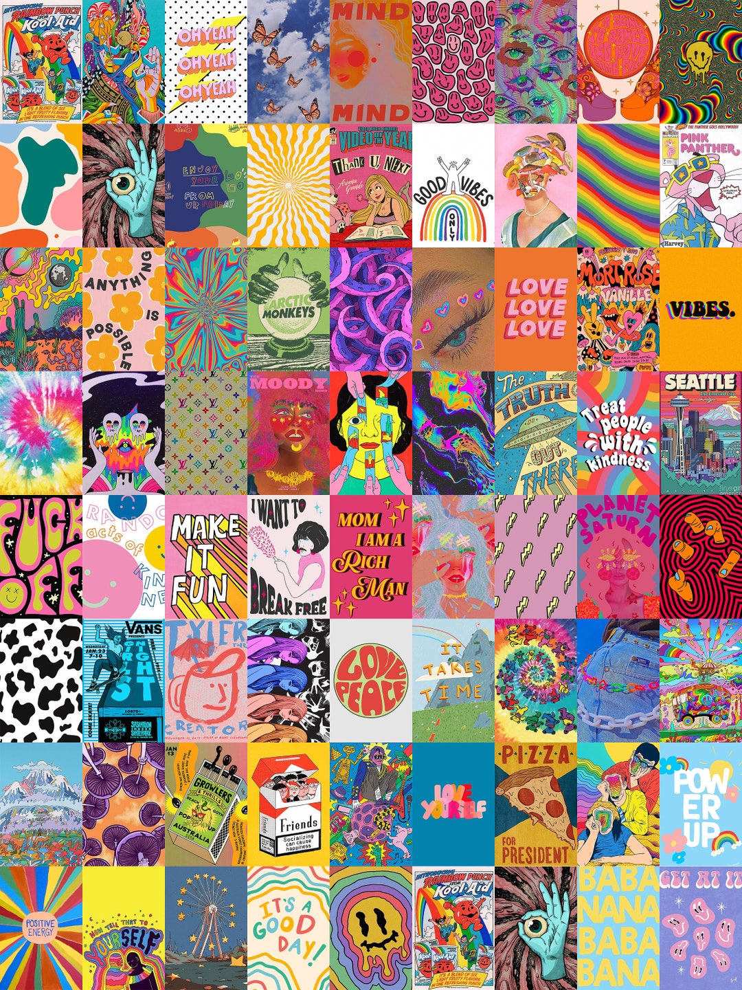 Indie Wall Collage Kit, Indie Posters, Indie Aesthetic Wall Decor ...