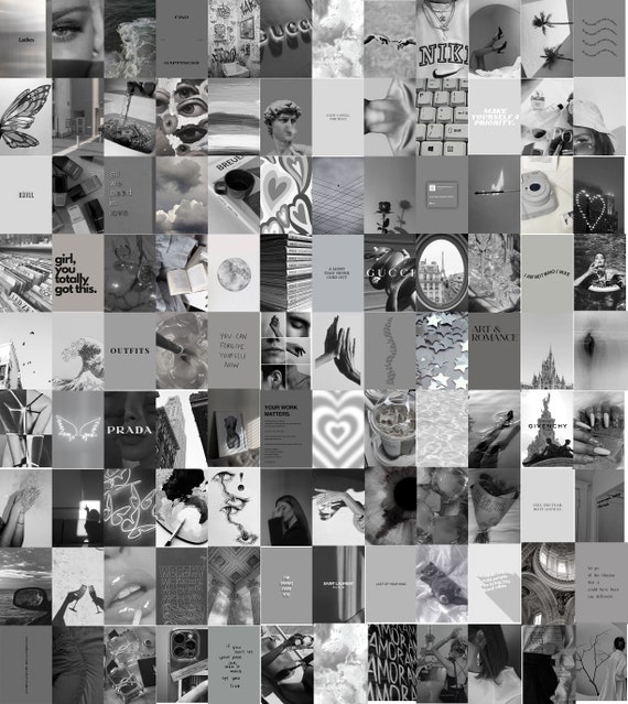 108 PCS Grey Wall Collage Kit Grey Aesthetic Photo Collage - Etsy