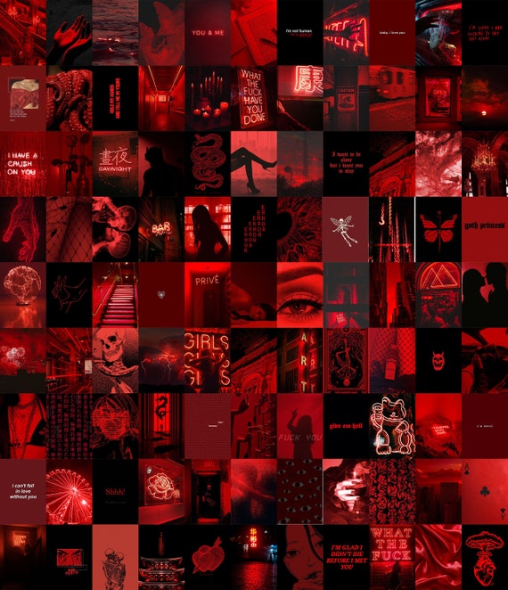 100 Pcs Dark Red Wall Collage Kit Red Aesthetic Photo Etsy Ireland 100 Pcs Dark Red Wall Collage Kit Red Aesthetic Photo Etsy Ireland