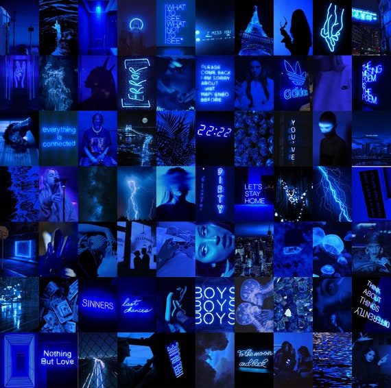 Neon Blue Aesthetic Wall Collage Kit Grunge Euphoria Tumblr Etsy Canada Neon Blue Aesthetic Wall Collage Kit Grunge Euphoria Tumblr Etsy Canada