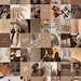 Boujee Aesthetic Neutral Wall Collage Kit Nude Brown Bronze Cream Beige Tumblr (Digital Print) A5 Size 60 pcs. 