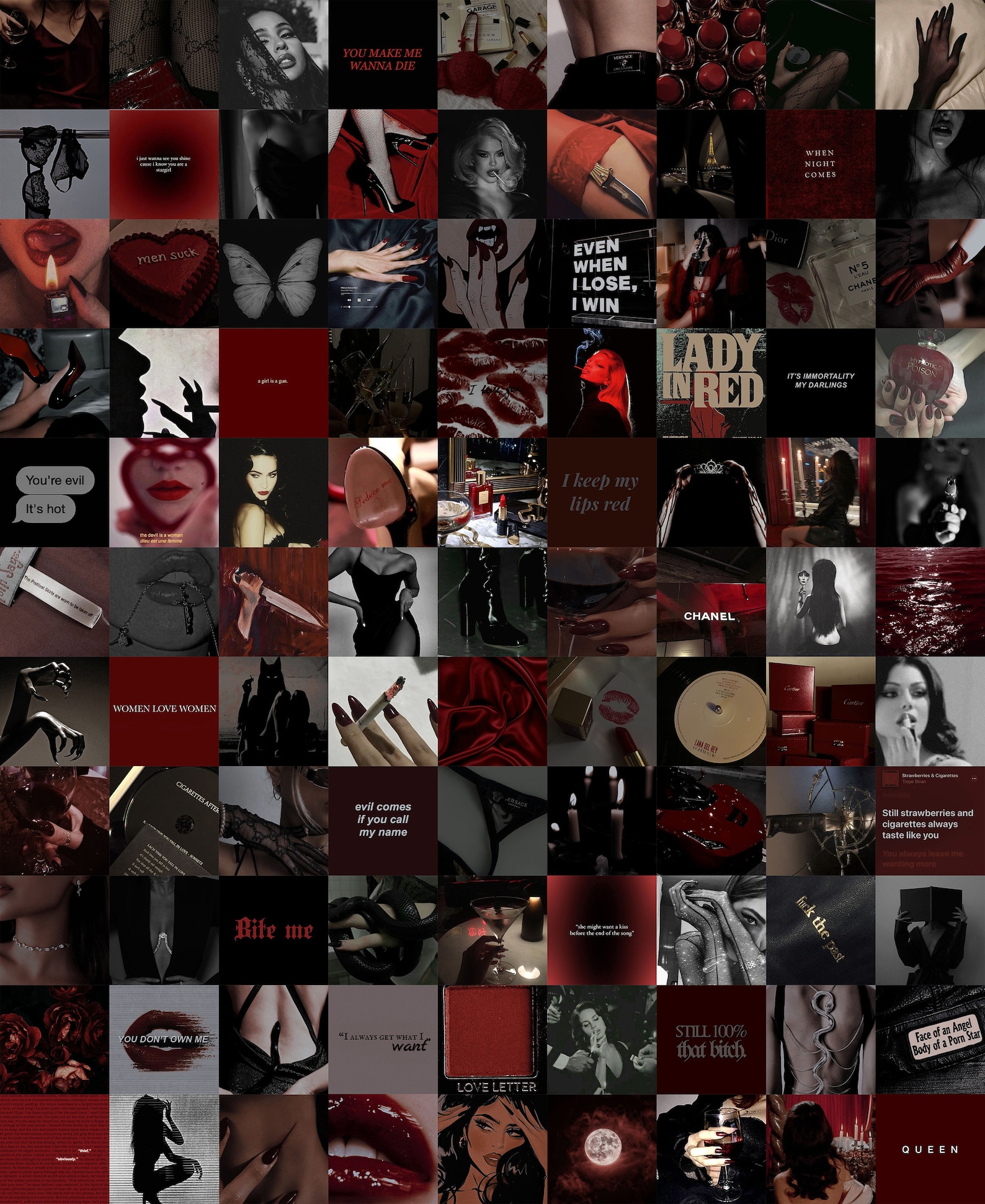 100 PCS Femme Fatale Wall Collage Kit Femme Fatale - Etsy