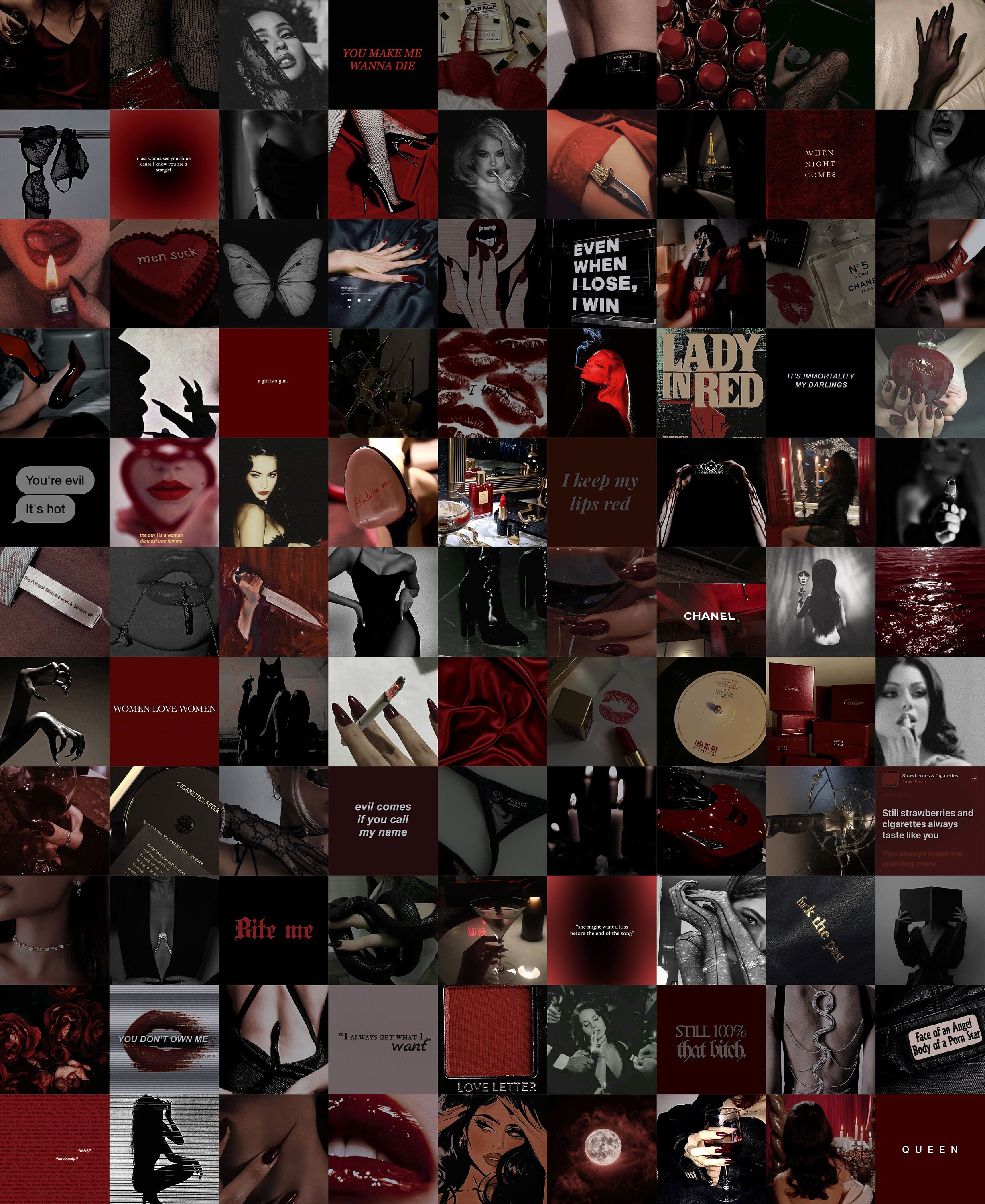 100 PCS Femme Fatale Wall Collage Kit Femme Fatale - Etsy