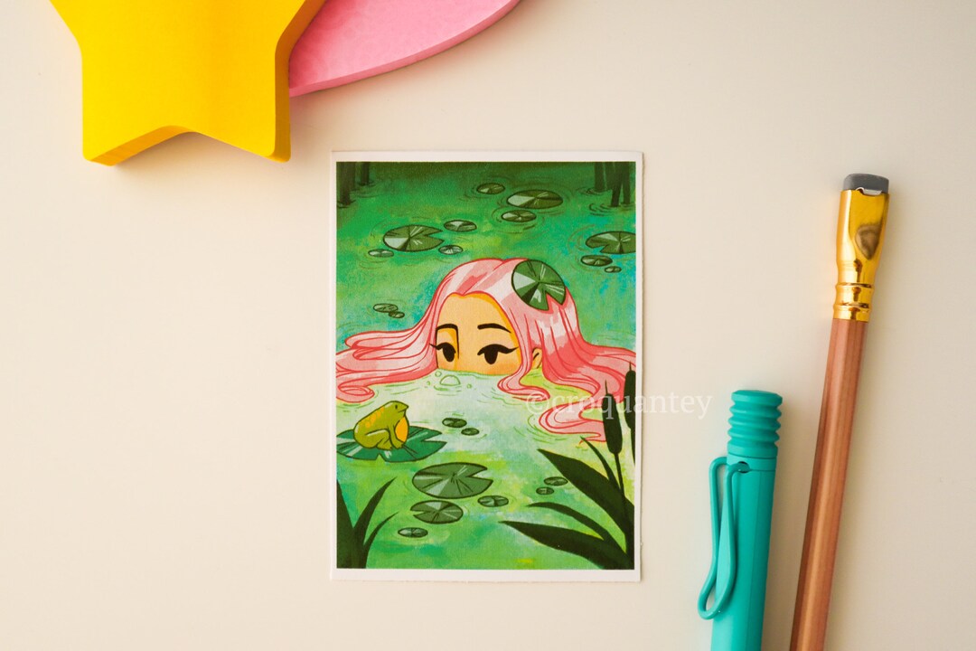 Frog Cute Sticker Die Cut Matte Waterproof Vinyl - Kawaii Gouache ...