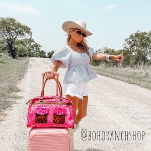 WEEKENDER DUFFLE leather hair on cowhide duffel travel bag | Tote purse | diaper Bag Weekend Overnight hospital bag | makes a great gift!