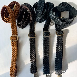 BRAIDED LEATHER PURSE strap | Western | crossbody messenger bag