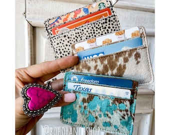 Details about   wallet purse cow Leather Credit Card Cover Cases ID Holders bag Customize A146 