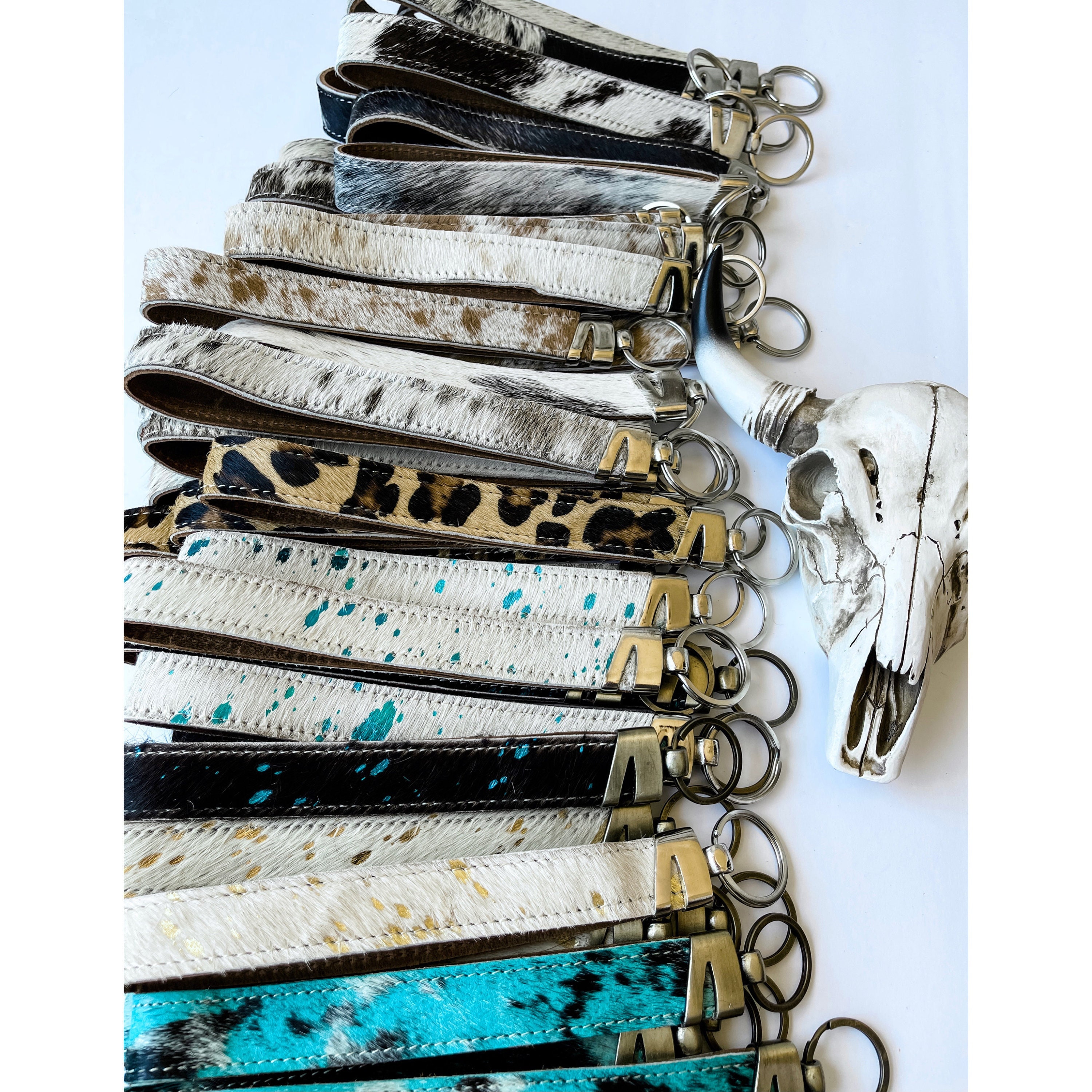 RESTOCKED | Western hair on cowhide keychain | key chain  | leather hairon cowhide cowhide llavero | FREE SHIPPING