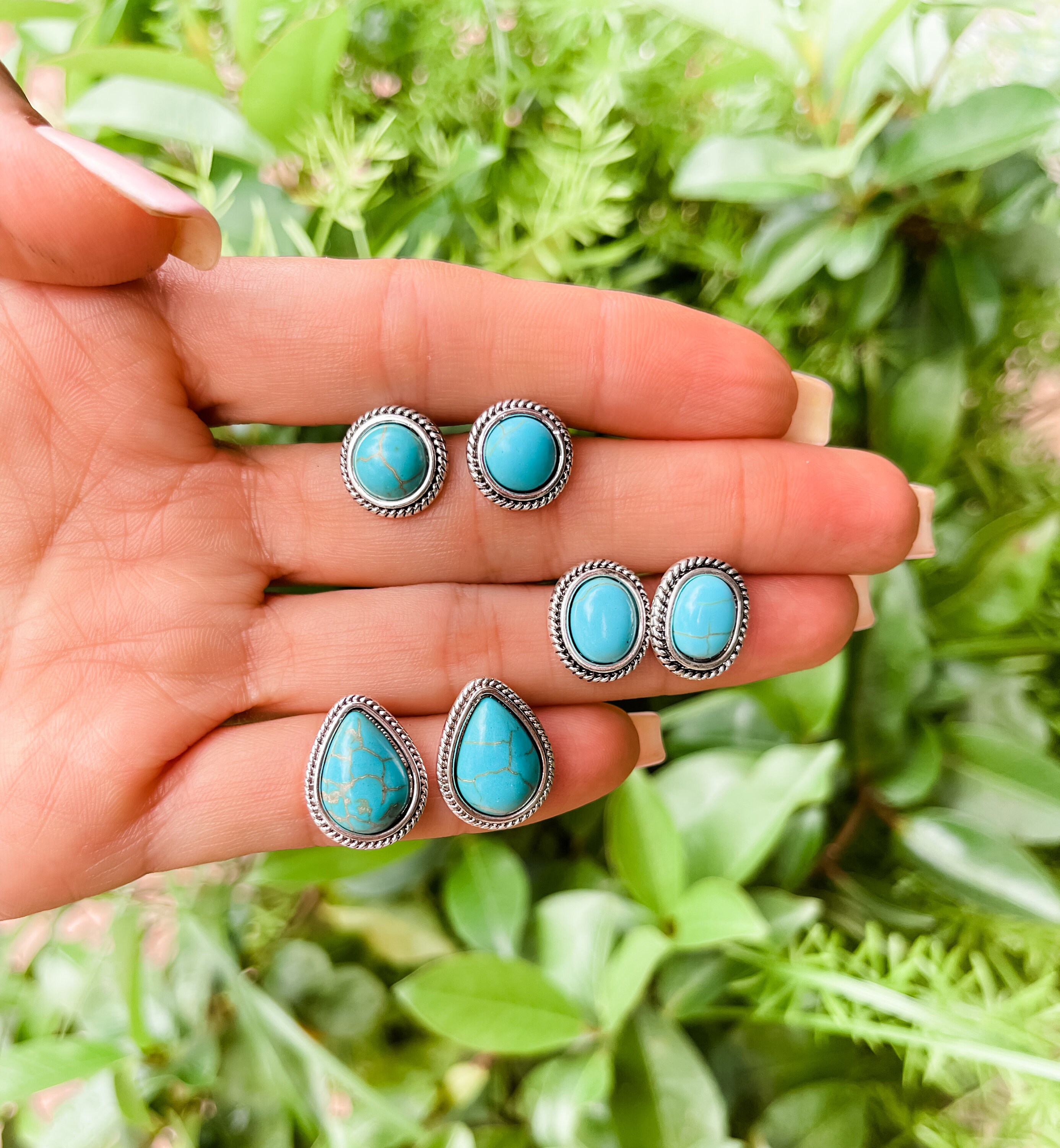 TURQUOISE STUD EARRINGS Faux Turquoise Earring Earrings Etsy