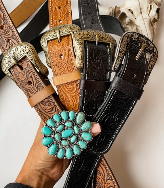 Tooled leather purse straps sales