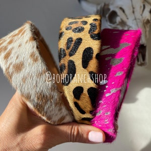 COWHIDE HEADBAND genuine cowhide leather , rodeo cowgirl punchy hair accessory