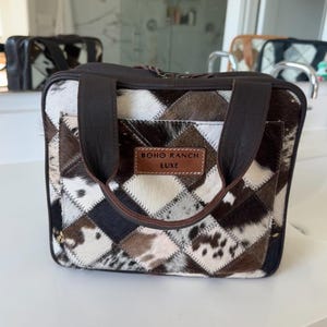 Bolso colgante BOHO LUXE TRAVEL de piel auténtica hecha a mano, bolso de maquillaje, bolso de viaje para colgar, neceser para artículos de tocador, cosméticos de afeitado estilo occidental