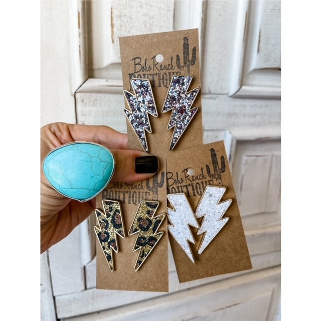 Western thunderbolt Lighting Bolt Earring Earrings | southwestern jewelry earrings jewelry  FREE SHIPPING
