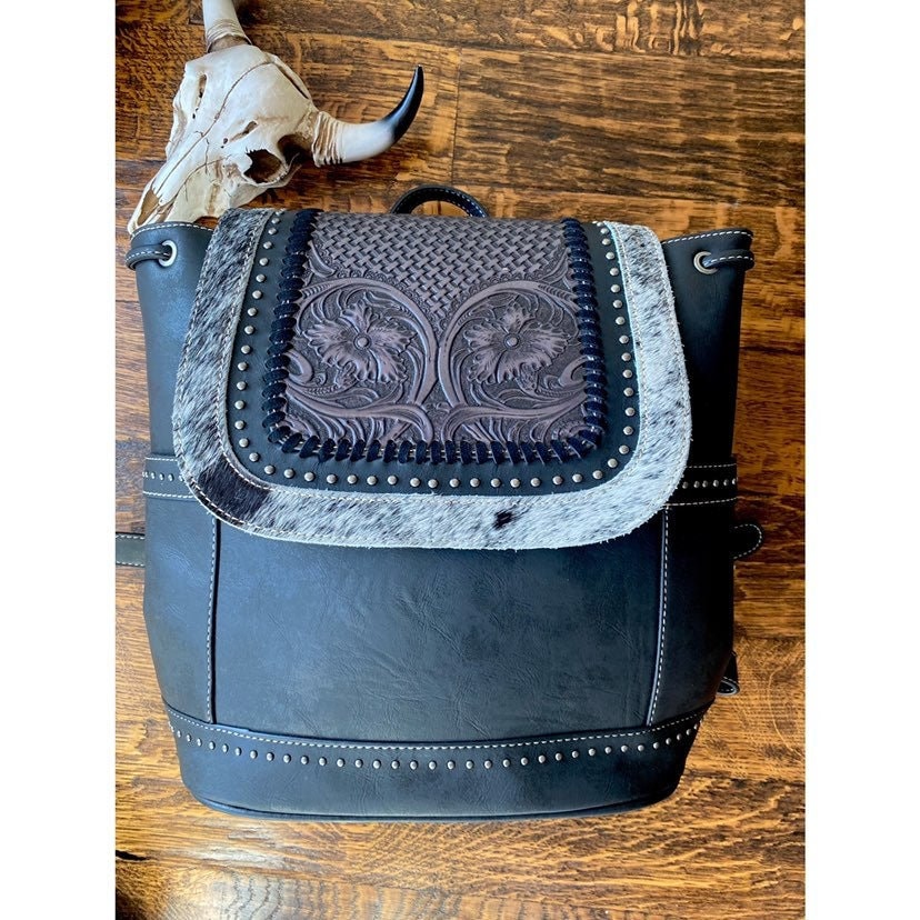 Genuine Leather Hair On Cowhide Backpack Bag travel bag baby Etsy