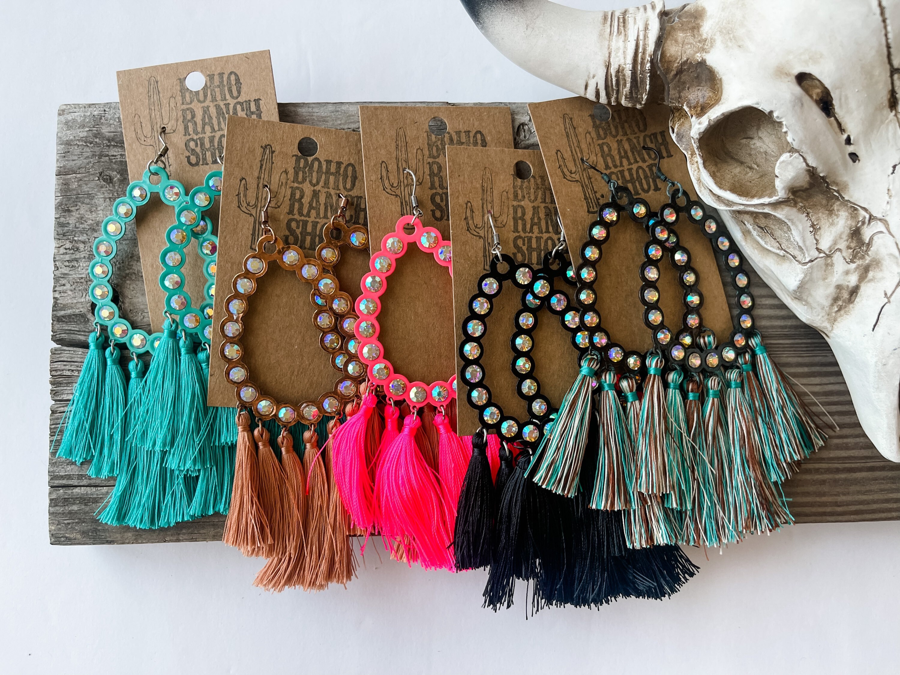 Western on sale tassel earrings
