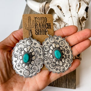 Concho earrings studs deals