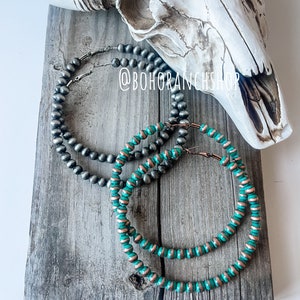 3” NAVAJO PEARL HOOPS earrings  - Western statement earrings - Navajo style silver | cowgirl rodeo punchy