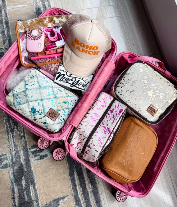 COWHIDE TOILETRY BAG Genuine Hair on Cowhide | Leather