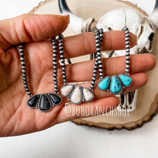 STONE PENDANT CHOKER | Pendant Navajo Bead Choker Necklace Navajo Bead Choker necklace | accessories | jewelry