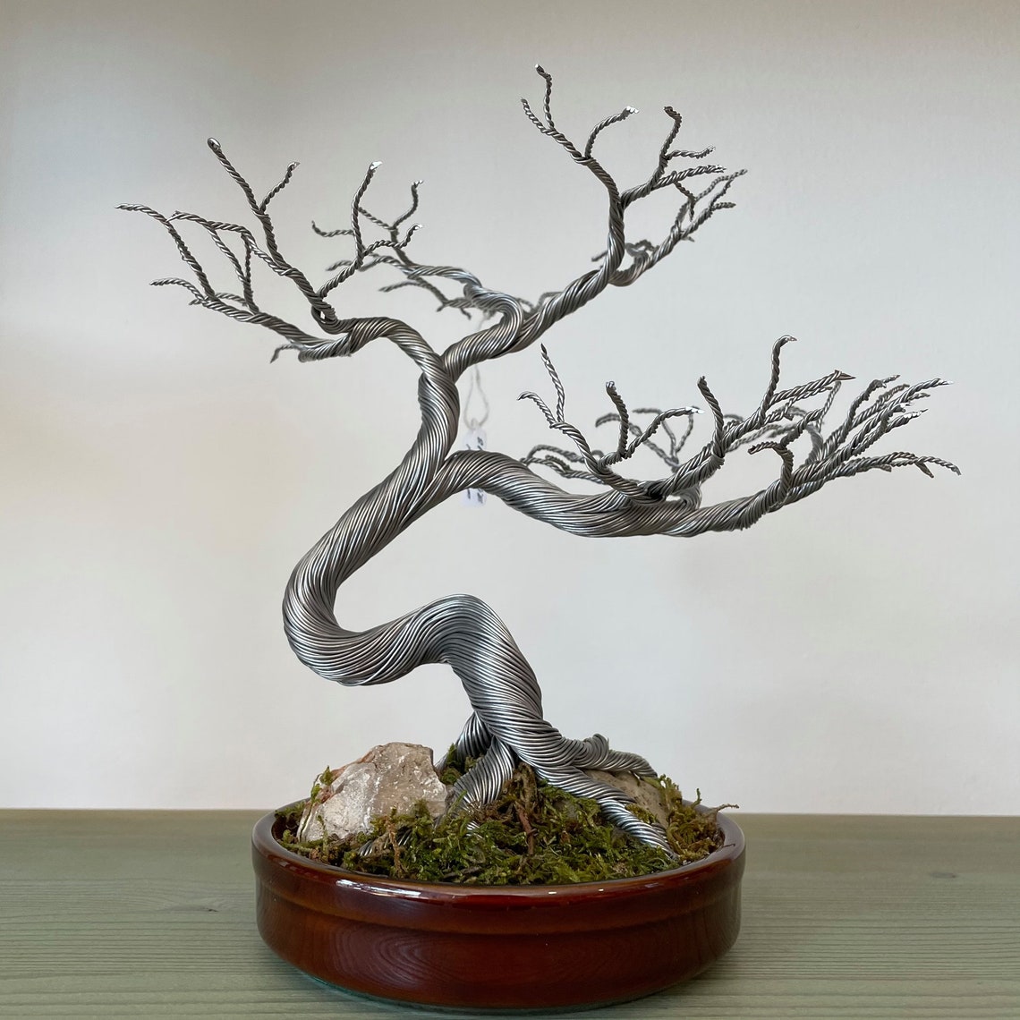 Handmade aluminum bonsai tree father's day gift metal art