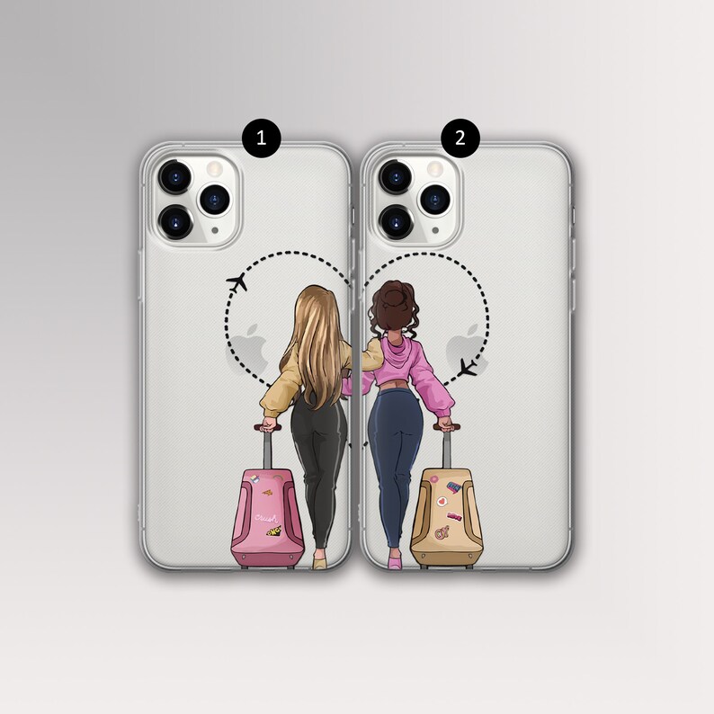 P30 Pro 7 11 A10 Huawei P20 XS Samsung galaxy S20 Plus P9 S10 Girl Clear Case for iPhone 12 Pro Max XR Best Friend Gift 8+