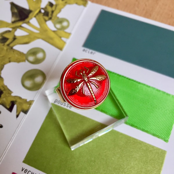 Bague LIBELLULE ROUGE