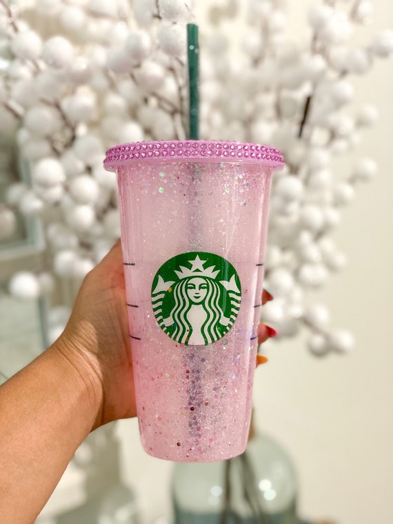 Starbucks Pretty in Pink Cold Cup/ Gift/ Personalized Cup With Lid/ Glitter  Cup/ 24oz Reusable Venti Cup -  Denmark