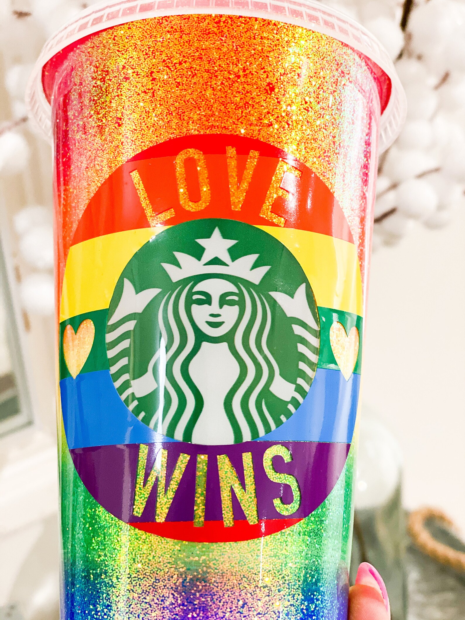 Starbucks Pride Cold Cup/ Gift/ Personalized Cup With Lid/ Etsy UK