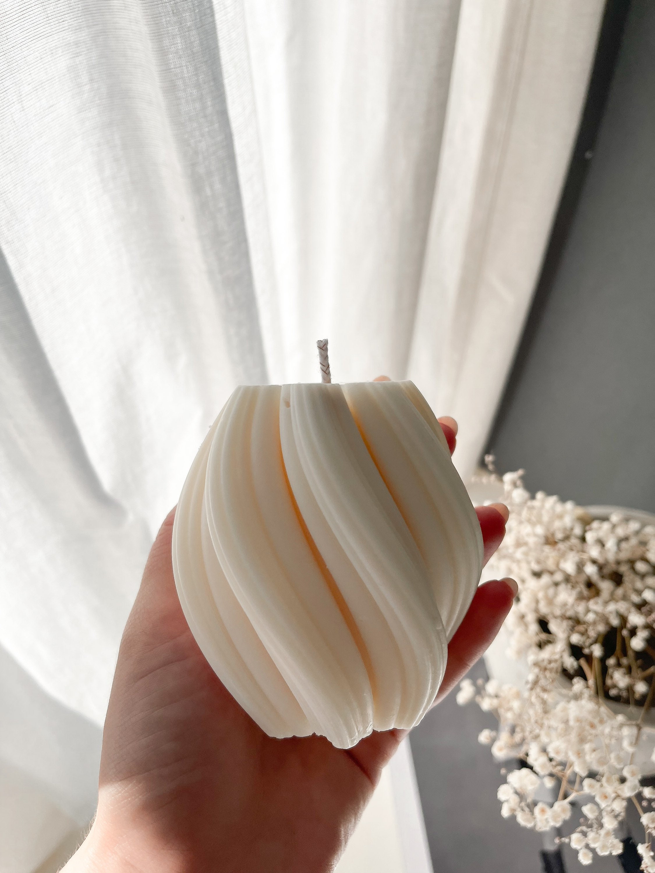 Twisted Decorative Candle Candle Set Unique Shaped Candle Etsy UK