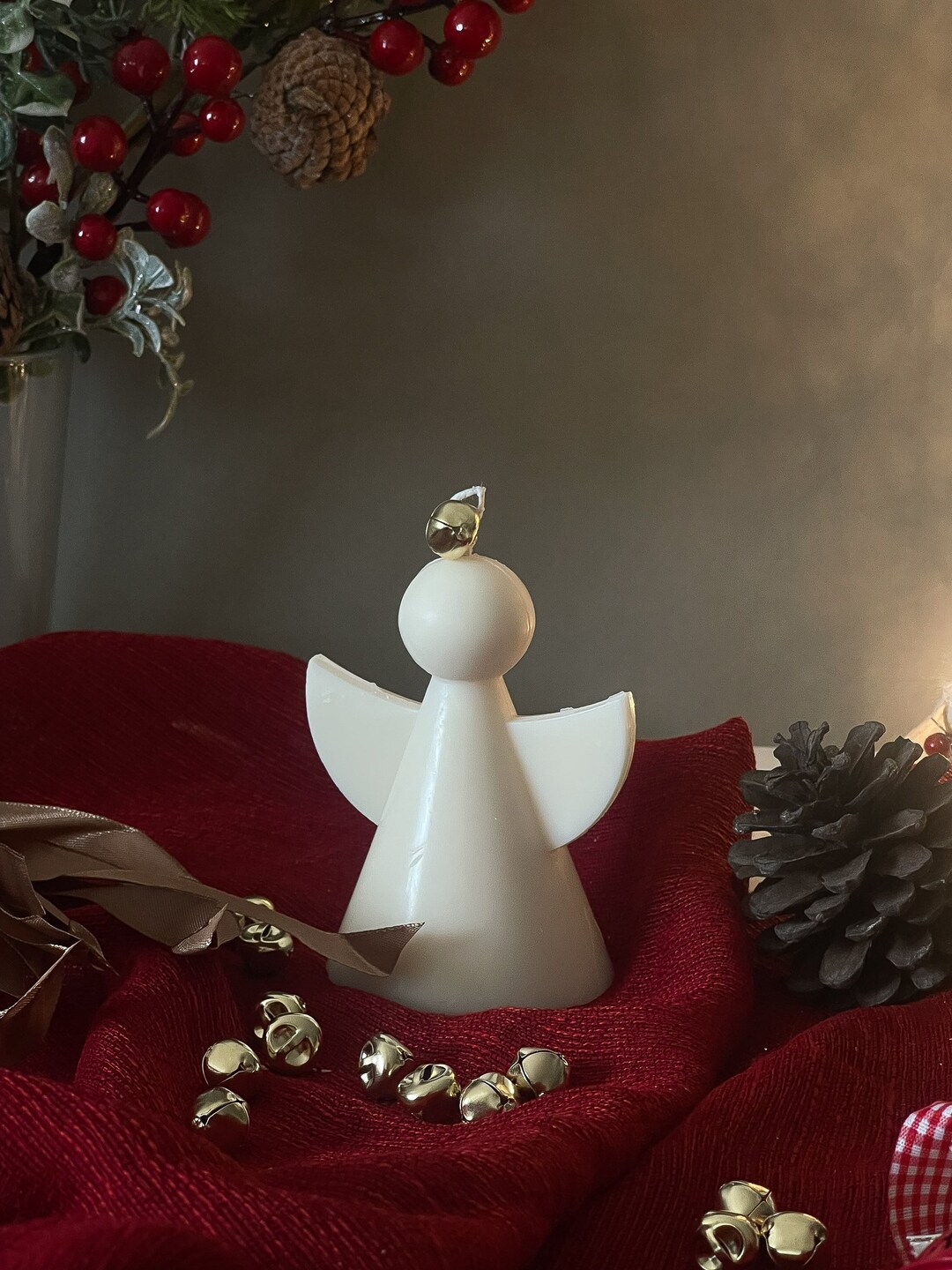 Christmas Angel Candle Christmas Decorative Candles Festive Etsy