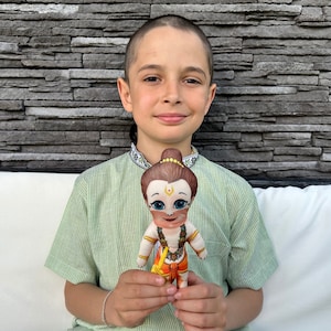Hanuman Doll, Baby Hanuman Soft Toy, Ramayana Gift for Children