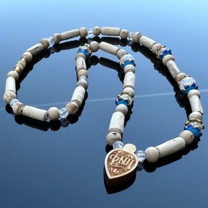 Tulsi Necklace with Crystal Beads - 17 inches (43 cm)