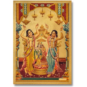 Gaur Nitai Golden Foil Print, Framed or Unframed