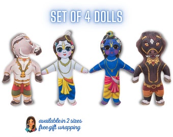Krishna Balarama Dolls: Vrindavan Toys, Devotional Gift Set