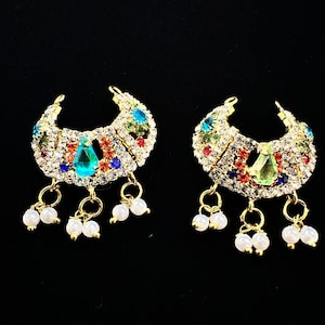 Necklace for Radha Krishna, Laddu Gopal, Gaura Nitai, Murti Decoration, Jewelry for Hindu Deities, Mukut, 1.1 inches (3 cm)