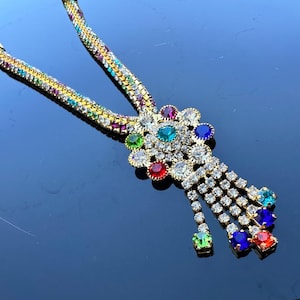 Golden Rhinestone Necklace for Hindu Deities, Jewelry for Radha Krishna, Laddu Gopal, Gaura Nitai, Murti Decoration, Mukut
