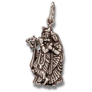 Colgante de plata 925 de Radha Krishna: 1,18 pulgadas (3 cm)