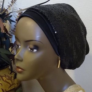 Sequins Pre-tied Turban| Dress Cancer Cap| women’s Turban|Turban|Chemo cap