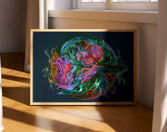 Floating space Art Print