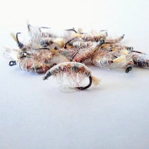 4 - Rainbow Scud Nymph - Colorado Trout Flies. Fly Fishing Flies. Scud Flies. Barbless. Handmade. Scud Fly Lures. Colorado Fishing.
