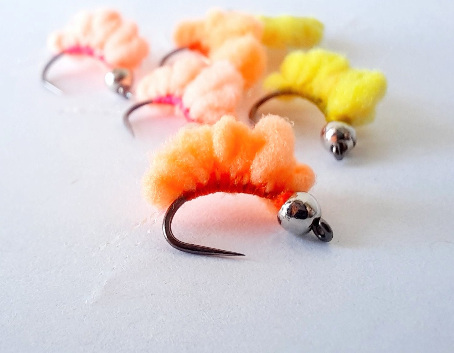 6 - Tungsten Sucker Spawn - Trout Flies. Egg Fly. Steelhead