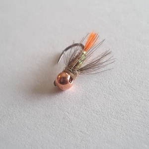 4 - Hare&#39;s Ear Tag Nymph CDC Barbless. Tungsten Euro Jig. Euro Nymph Fly Fishing Flies.