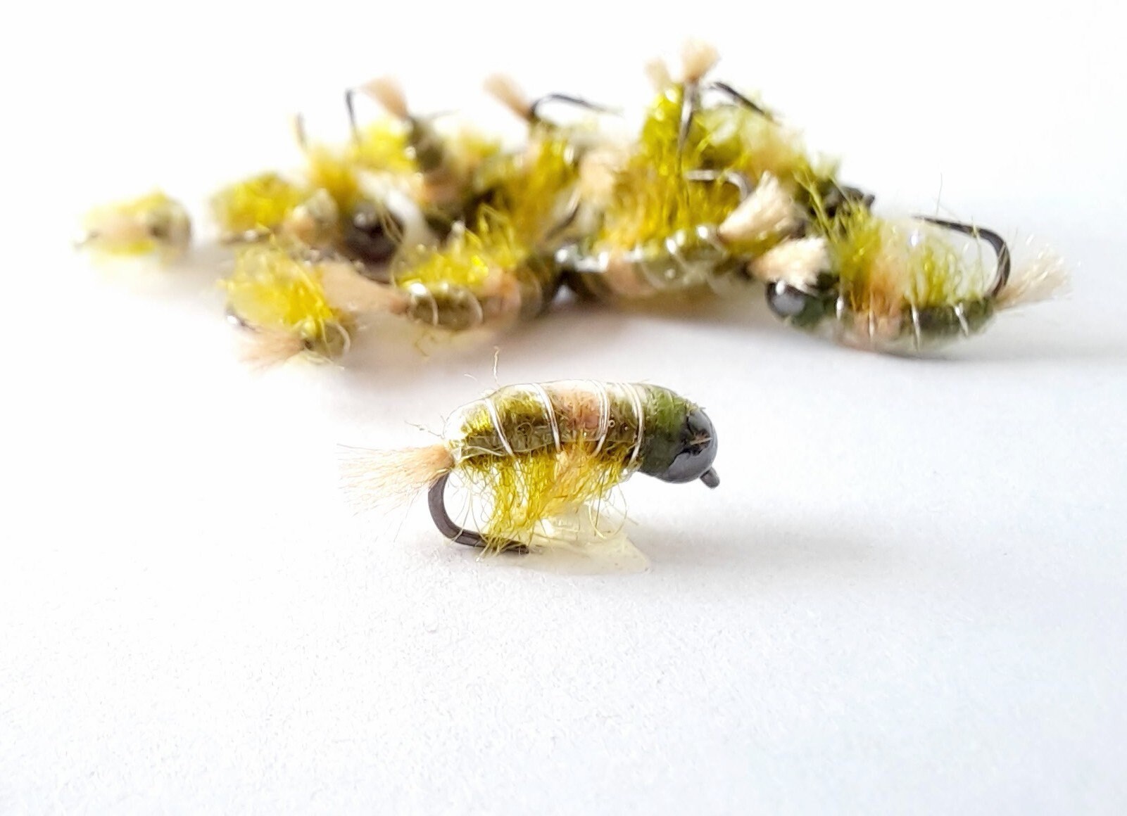4 Rainbow Sowbug Tailwater Trout Flies. Barbless Scuds. Best