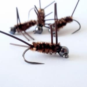 4 - Pat&#39;s Rubberlegs Jig - Euro Nymphs. Girdle Bug Jig. Trout Flies. Bead Head Nymphs. Colorado Fly Fishing Flies.